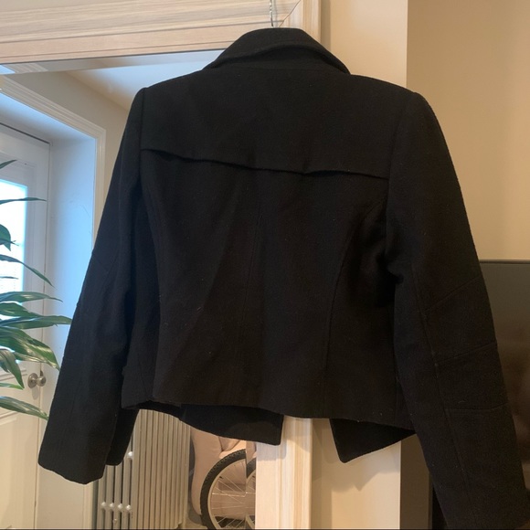 The Limited Wool Blend Black Pea Coat - Picture 4 of 9